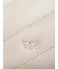 PINKO MINI LOVE BAG Geanta Nappa mătase alb-aur antic - Genți femei - 4