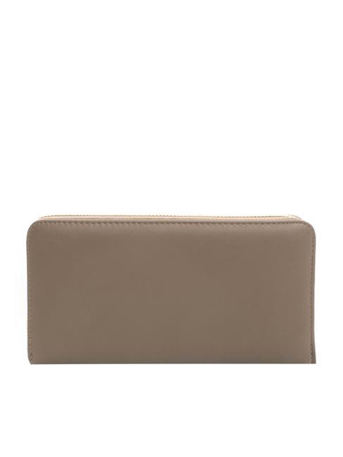 NEW OVAL T Portofel mare din piele taupe - Portofele femei