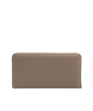 TWINSET NEW OVAL T Portofel mare din piele taupe - Portofele femei - 3
