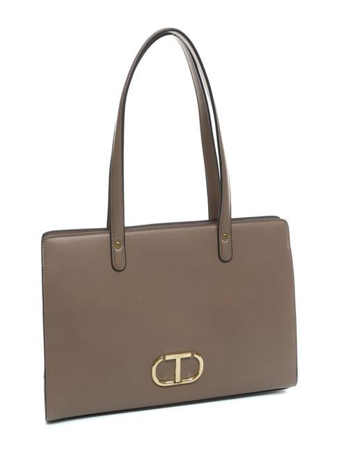 OVAL T geantă de m&acirc;nă taupe - Genți femei