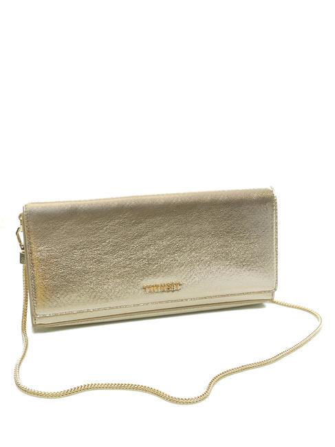 CLUTCH Geanta laminata platină - Genți femei