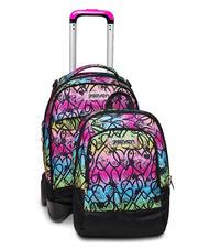 SEVEN COLOUR EXPRESSION JACK Rucsac troler detasabil, rucsac dublu ROSU RODAMINĂ - Rucsacuri cu role - 2