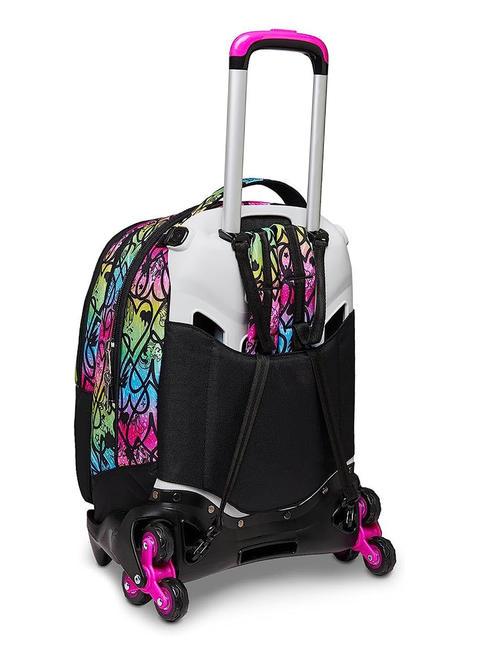 COLOUR EXPRESSION JACK Rucsac troler detasabil, rucsac dublu ROSU RODAMINĂ - Rucsacuri cu role