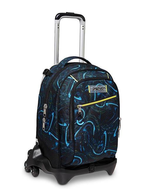 LED BALLOON JACK Rucsac Troler detasabil, 3 roti turcoaz albastru - Rucsacuri cu role