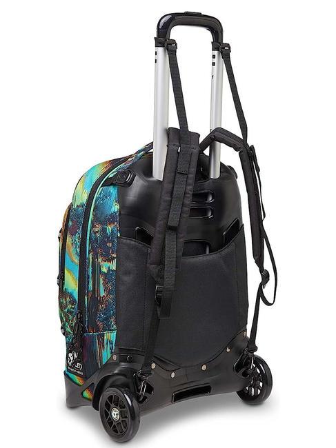 NEW PLUG FANTASY Rucsac Troler detasabil, 2 roti albastru digital - Rucsacuri cu role