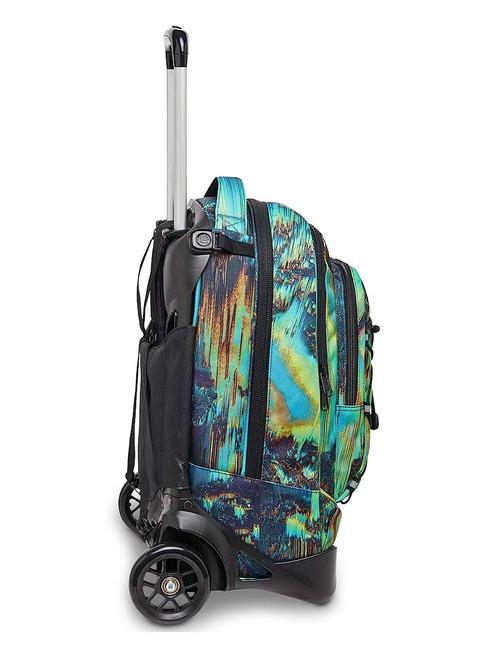 NEW PLUG FANTASY Rucsac Troler detasabil, 2 roti albastru digital - Rucsacuri cu role