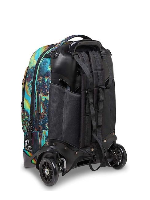 NEW PLUG FANTASY Rucsac Troler detasabil, 2 roti albastru digital - Rucsacuri cu role
