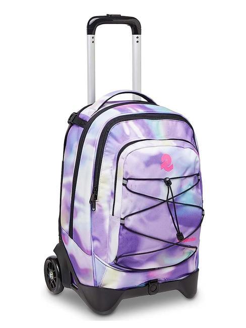NEW PLUG FANTASY Rucsac Troler detasabil, 2 roti nuanțe pastelate - Rucsacuri cu role