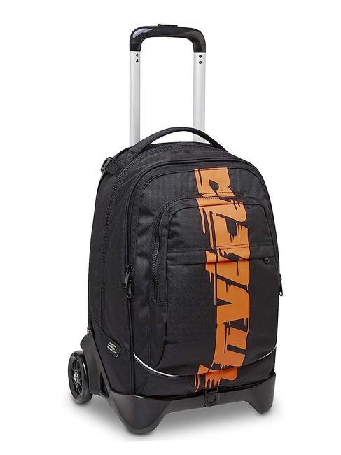 NEW PLUG LOGO Rucsac Troler detasabil, 2 roti negru - Rucsacuri cu role