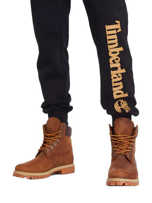LINEAR LOGO REGULAR Joggeri cizmă neagră/gr&acirc;u - Costume sport pentru bărbați