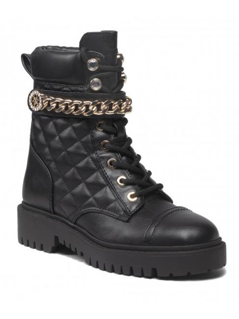 odysse stivaletto 3,7cm Cizme de lupta matlasate cu lant BLACK - Pantofi femei