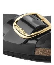 BIRKENSTOCK MADRID BIG BUCKLE Sandale din piele lacuita strălucește negru - Pantofi femei - 5
