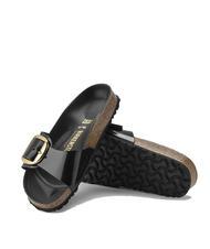 BIRKENSTOCK MADRID BIG BUCKLE Sandale din piele lacuita strălucește negru - Pantofi femei - 6