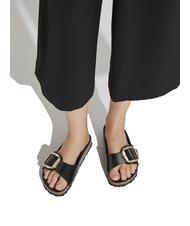 BIRKENSTOCK MADRID BIG BUCKLE Sandale din piele lacuita strălucește negru - Pantofi femei - 7