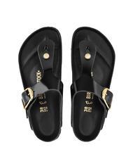 BIRKENSTOCK GIZEH BIG BUCKLE Flip-flops din piele lacuita strălucește negru - Pantofi femei - 3