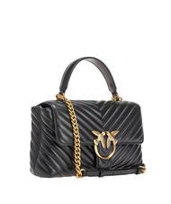 PINKO CLASSIC LADY LOVE BAG geanta chevron aur negru-vechi - Genți femei - 2