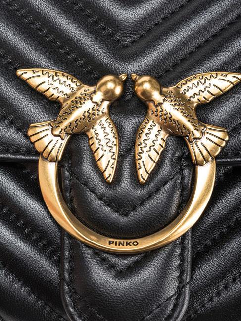 CLASSIC LADY LOVE BAG geanta chevron aur negru-vechi - Genți femei