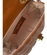 LESAC GIULIA Geantă de umăr cu lanț din piele Dollar piele închisă la culoare - Genți femei - 7