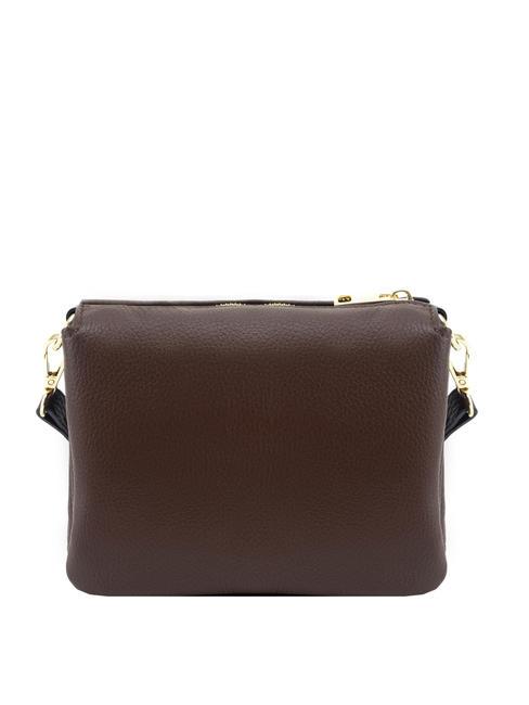 SIMONA Geantă de umăr din piele Tris dollar moca - Genți femei