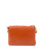 LESAC SIMONA Geantă de umăr din piele Tris dollar papaya - Genți femei - 3