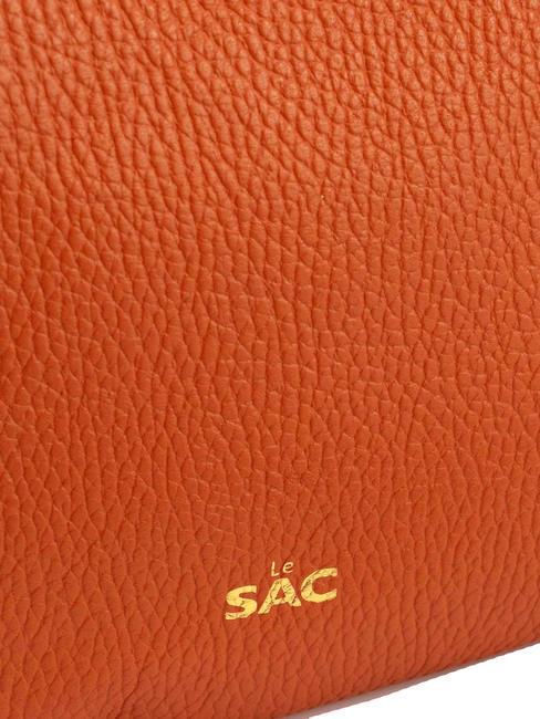 SIMONA Geantă de umăr din piele Tris dollar papaya - Genți femei