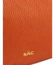 LESAC SIMONA Geantă de umăr din piele Tris dollar papaya - Genți femei - 5