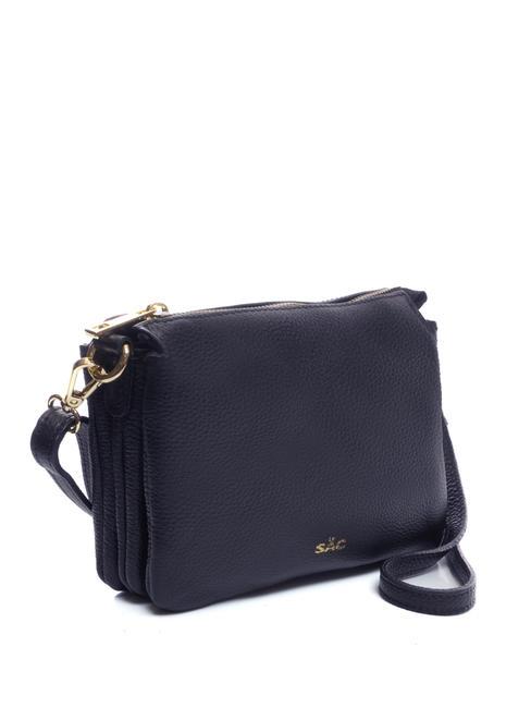 SIMONA Geantă de umăr din piele Tris dollar albastru de noapte - Genți femei