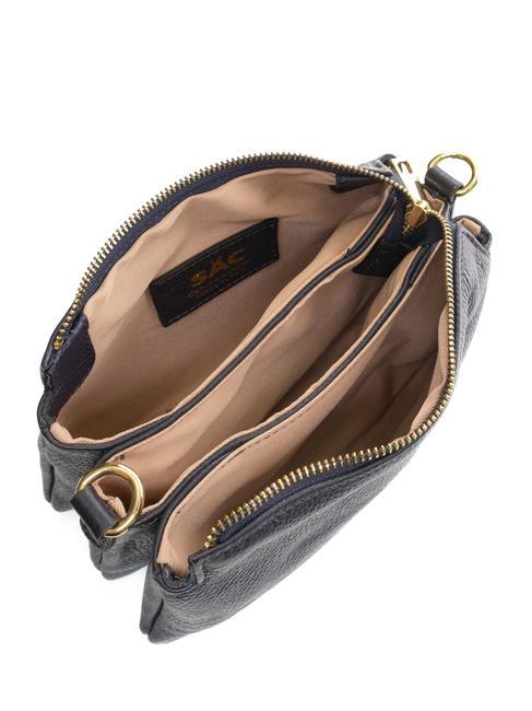 SIMONA Geantă de umăr din piele Tris dollar albastru de noapte - Genți femei