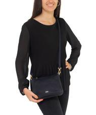 LESAC SIMONA Geantă de umăr din piele Tris dollar albastru de noapte - Genți femei - 3