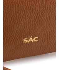 LESAC ROBERTA Pochetă Dollar din piele piele închisă la culoare - Genți femei - 5