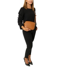 LESAC LUCIA Geantă dublă de umăr Dollar din piele piele închisă la culoare - Genți femei - 5