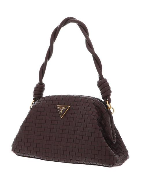 LISBET Geantă clutch țesătă mahon - Genți femei