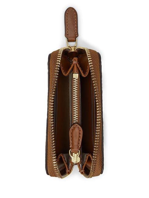 LOGO EMBOSSED Portofel mic din piele cu fermoar lauren tan7 - Portofele femei
