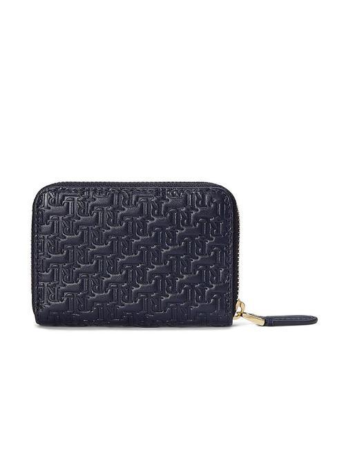 LOGO EMBOSSED Portofel mic din piele cu fermoar bleumarin8 - Portofele femei