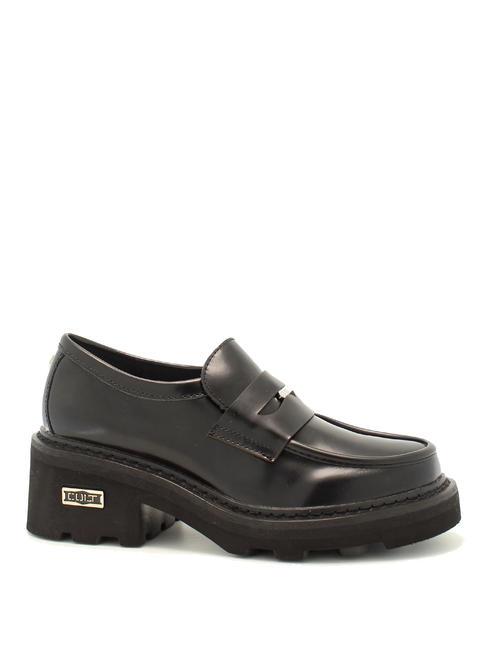 GRACE 3923 Pantofi mocasini din piele negru - Pantofi femei