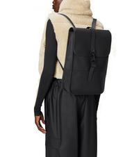 RAINS BACKPACK MINI Rucsac impermeabil negru - Rucsacuri pentru școală și timp liber - 4
