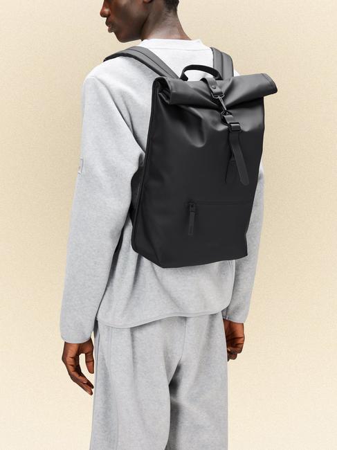 ROLLTOP RUCKSACK Rucsac mare impermeabil negru - Rucsacuri pentru școală și timp liber