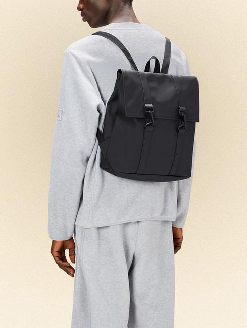 MSN BAG MINI Rucsac City impermeabil negru - Rucsacuri pentru școală și timp liber