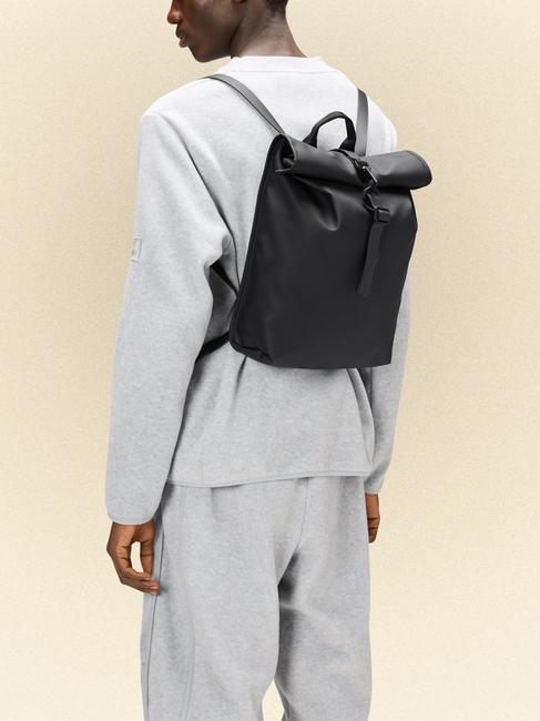 ROLLTOP RUCKSACK MINI Rucsac impermeabil negru - Rucsacuri pentru școală și timp liber