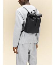 RAINS ROLLTOP RUCKSACK MINI Rucsac impermeabil negru - Rucsacuri pentru școală și timp liber - 4