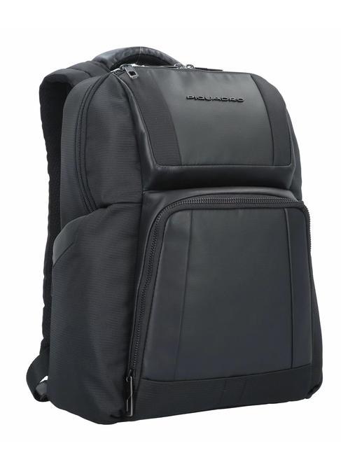 WALLABY Rucsac din piele și material textil, suport pentru pc de 14". negru - Rucsacuri pentru laptop