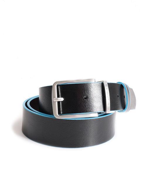 BLUE SQUARE Cureaua din piele reversibila, poate fi scurtata mahon/negru - Curele