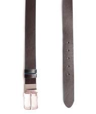 PIQUADRO BLUE SQUARE Cureaua din piele reversibila, poate fi scurtata mahon/negru - Curele - 3