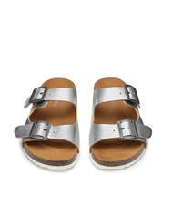 DOCKSTEPS VEGA  Sandale din piele laminată cu două catarame argint - Pantofi femei - 3