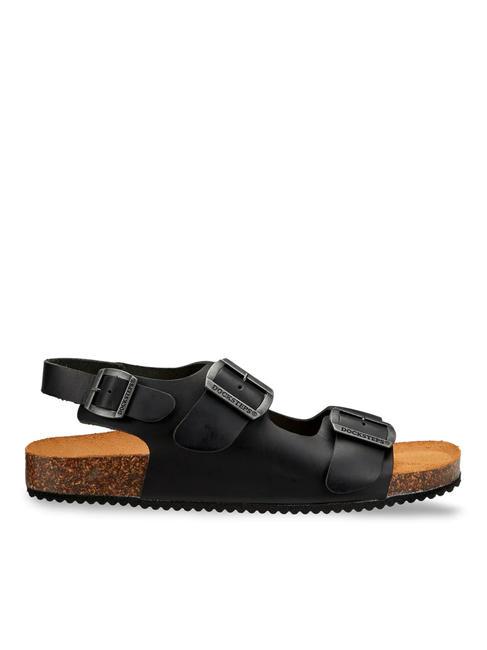 VEGA 2288 Sandale franciscane din piele negru - Pantofi bărbați