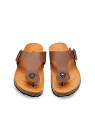 DOCKSTEPS VEGA 2284 Sandale tanga din piele cu catarama maro inchis - Pantofi bărbați - 3