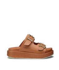 DOCKSTEPS CATALINA Sandale cu papuci &icirc;nalți din piele coniac - Pantofi femei - 2