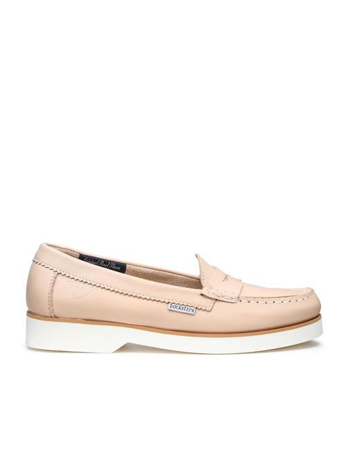 LOMA 1510 Pantof de barca din piele cremă - Pantofi femei