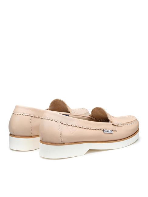 LOMA 1510 Pantof de barca din piele cremă - Pantofi femei
