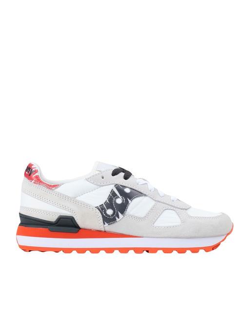 SHADOW ORIGINAL Tenisi din piele intoarsa alb negru - Pantofi bărbați